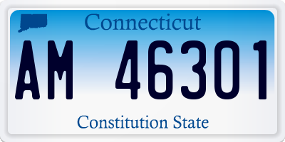 CT license plate AM46301