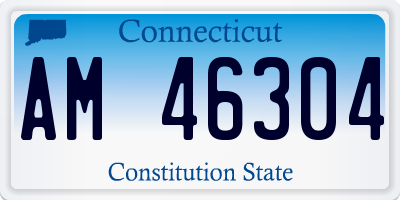CT license plate AM46304