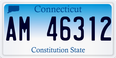CT license plate AM46312