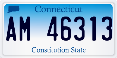 CT license plate AM46313