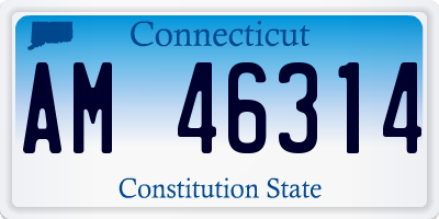 CT license plate AM46314
