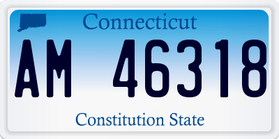CT license plate AM46318