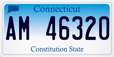 CT license plate AM46320