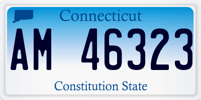 CT license plate AM46323
