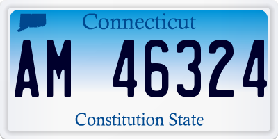 CT license plate AM46324