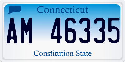 CT license plate AM46335