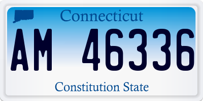 CT license plate AM46336