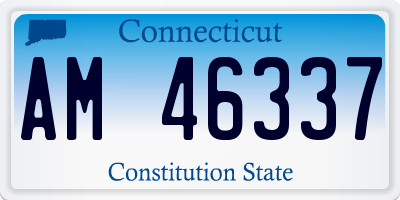 CT license plate AM46337