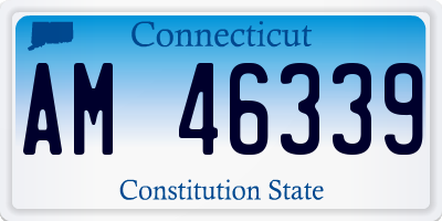 CT license plate AM46339