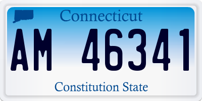 CT license plate AM46341