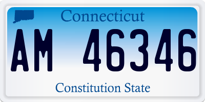 CT license plate AM46346