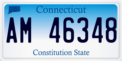 CT license plate AM46348