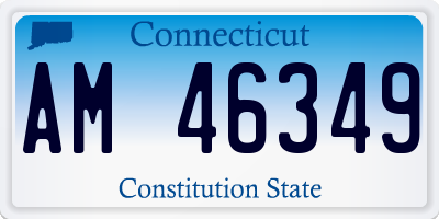 CT license plate AM46349