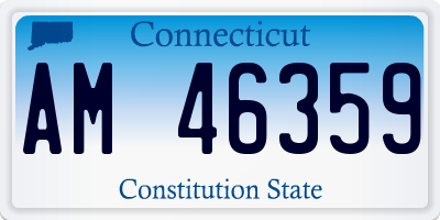 CT license plate AM46359