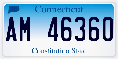 CT license plate AM46360