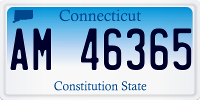 CT license plate AM46365