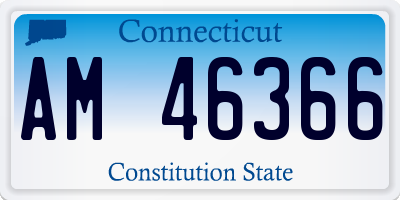 CT license plate AM46366