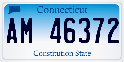 CT license plate AM46372