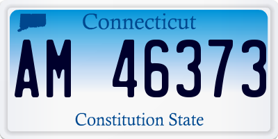 CT license plate AM46373