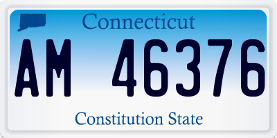 CT license plate AM46376