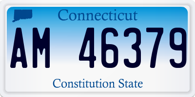 CT license plate AM46379
