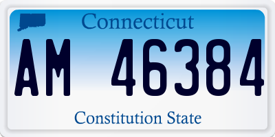 CT license plate AM46384
