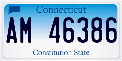CT license plate AM46386