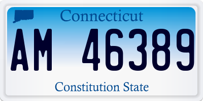 CT license plate AM46389