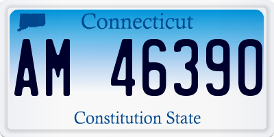 CT license plate AM46390