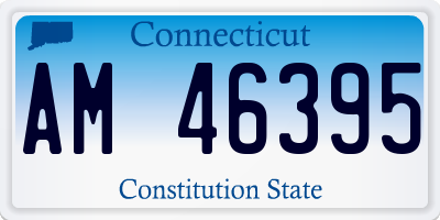 CT license plate AM46395