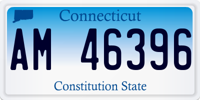 CT license plate AM46396