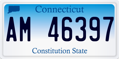 CT license plate AM46397