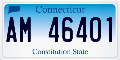 CT license plate AM46401