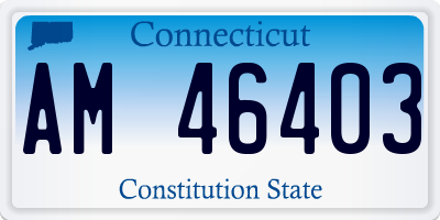 CT license plate AM46403