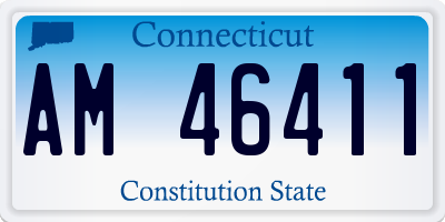 CT license plate AM46411