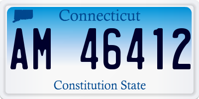 CT license plate AM46412