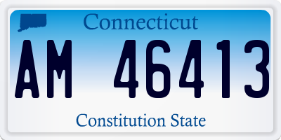 CT license plate AM46413
