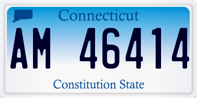 CT license plate AM46414