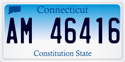 CT license plate AM46416