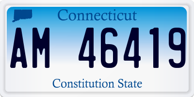 CT license plate AM46419