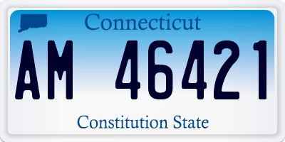 CT license plate AM46421