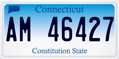 CT license plate AM46427