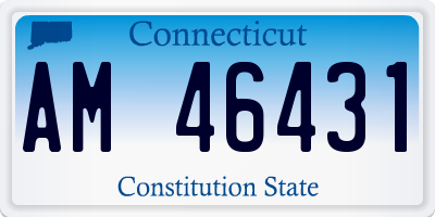 CT license plate AM46431