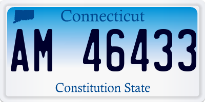 CT license plate AM46433