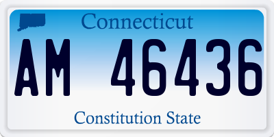 CT license plate AM46436