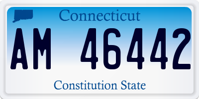 CT license plate AM46442