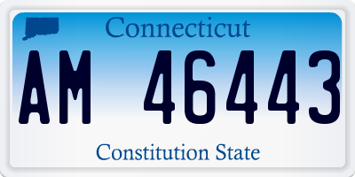 CT license plate AM46443