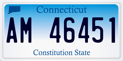 CT license plate AM46451