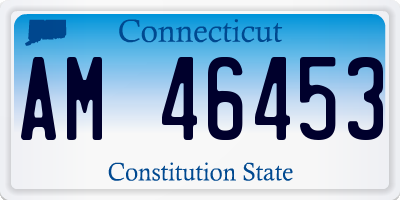 CT license plate AM46453