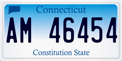 CT license plate AM46454